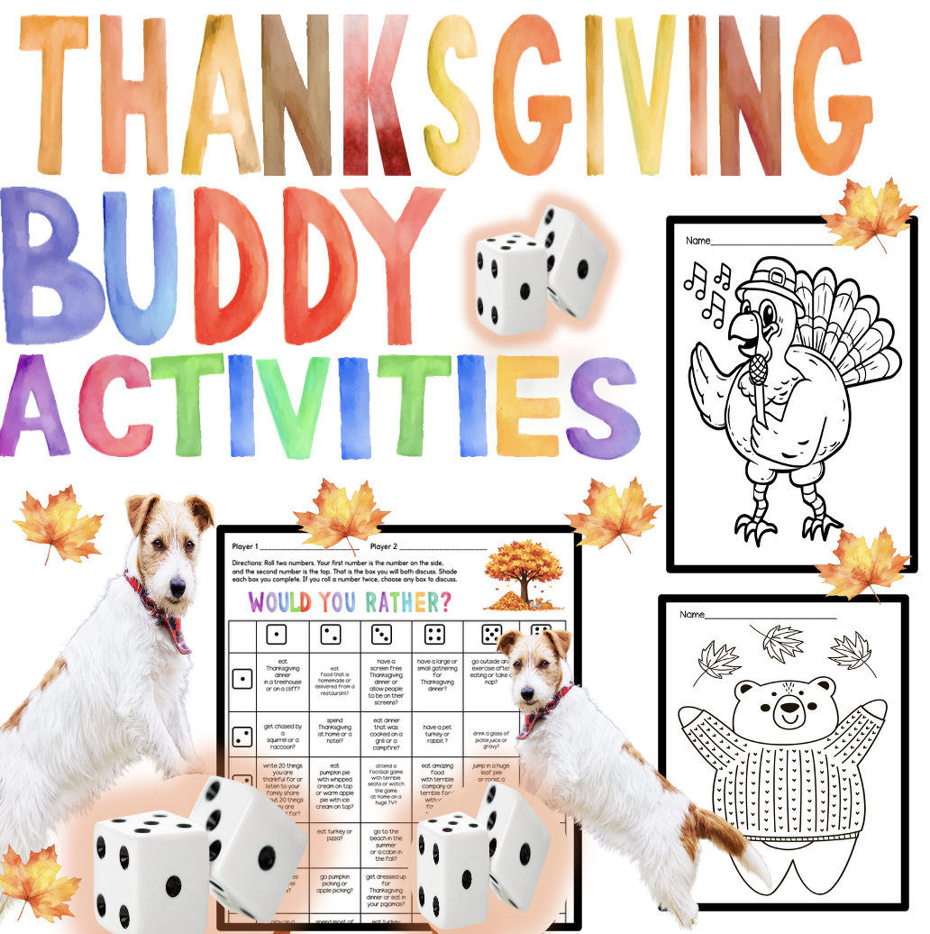 Thanksgiving Activities for Big Buddies & Little Buddies